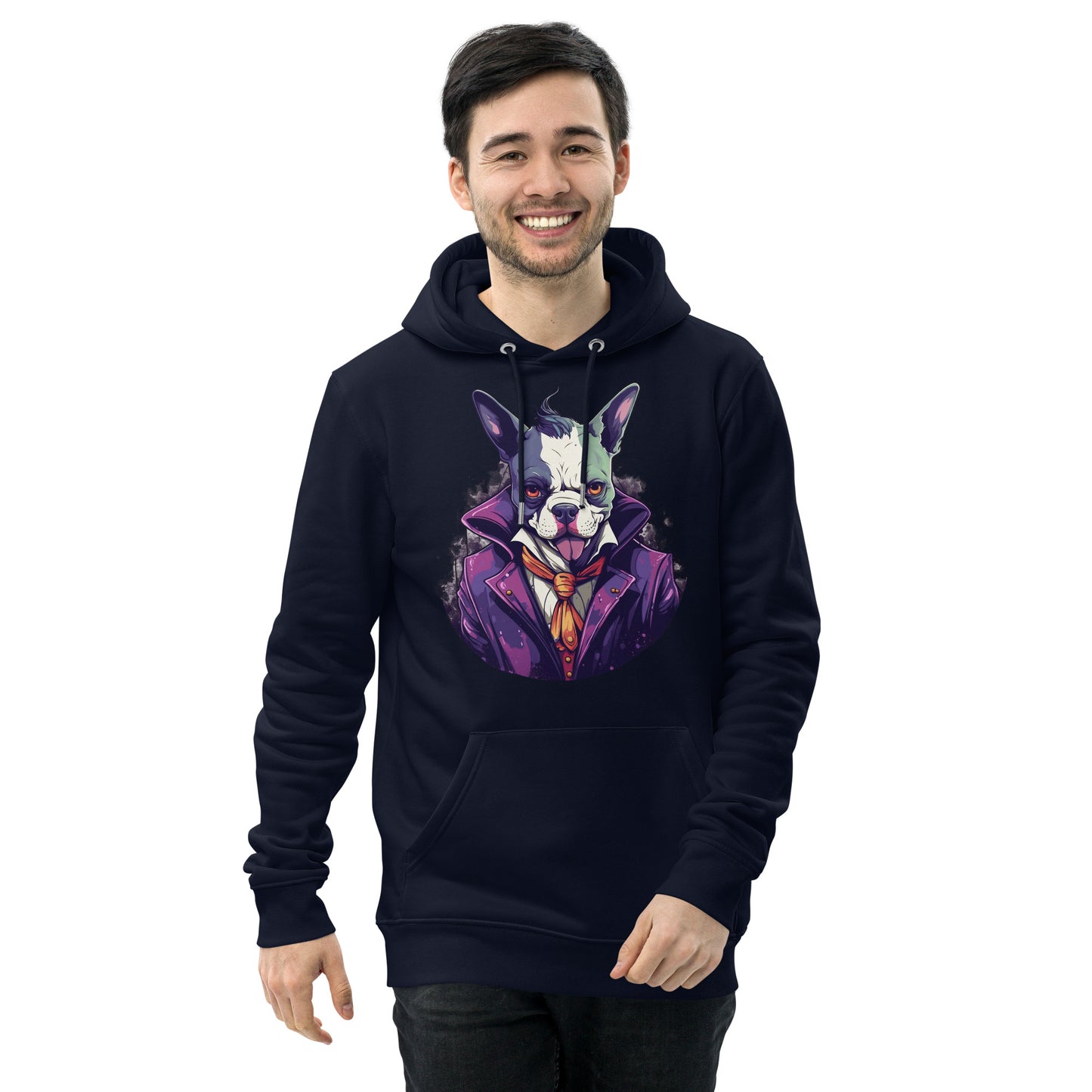 Frenchie Joker Villainous Unisex essential eco Hoodie