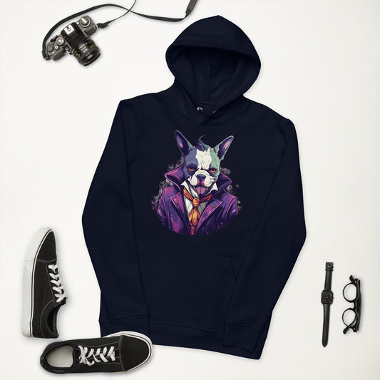 Frenchie Joker Villainous Unisex essential eco Hoodie - Frenchie Emporium