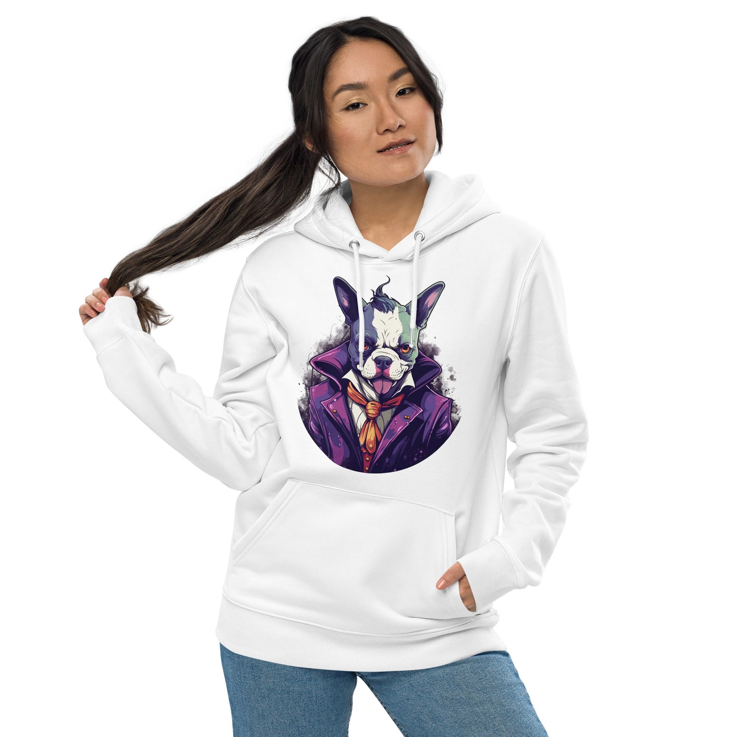 Frenchie Joker Villainous Unisex essential eco Hoodie