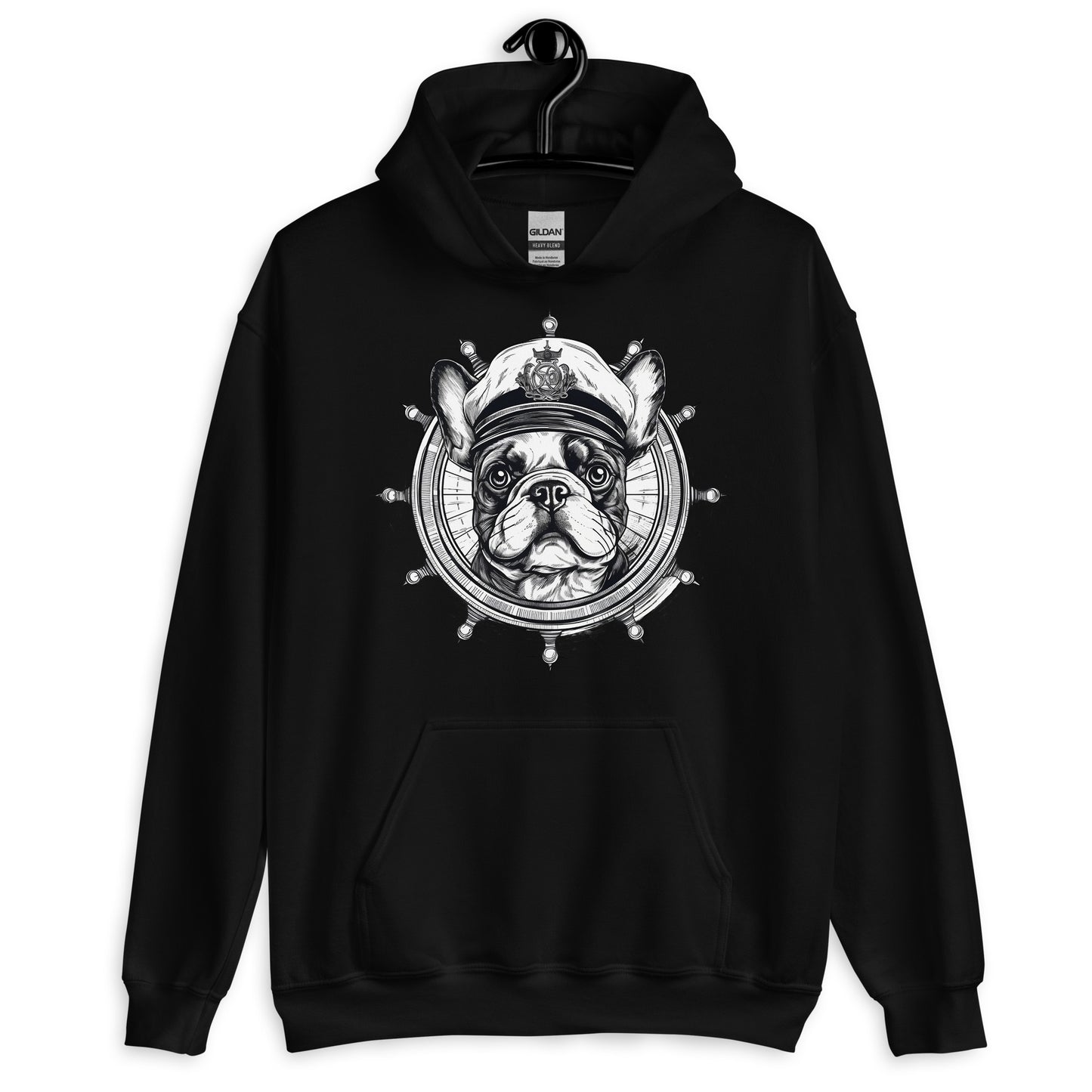 Captain French Bulldog Unisex Hoodie