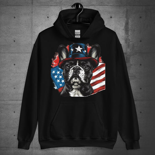 French Bulldog Patriot Unisex Hoodie - Frenchie Emporium