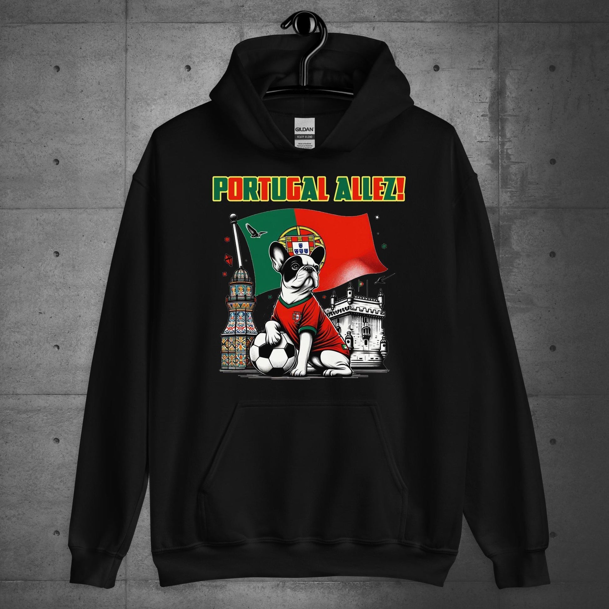 Frenchie Portugal Football Unisex Hoodie - Frenchie Emporium