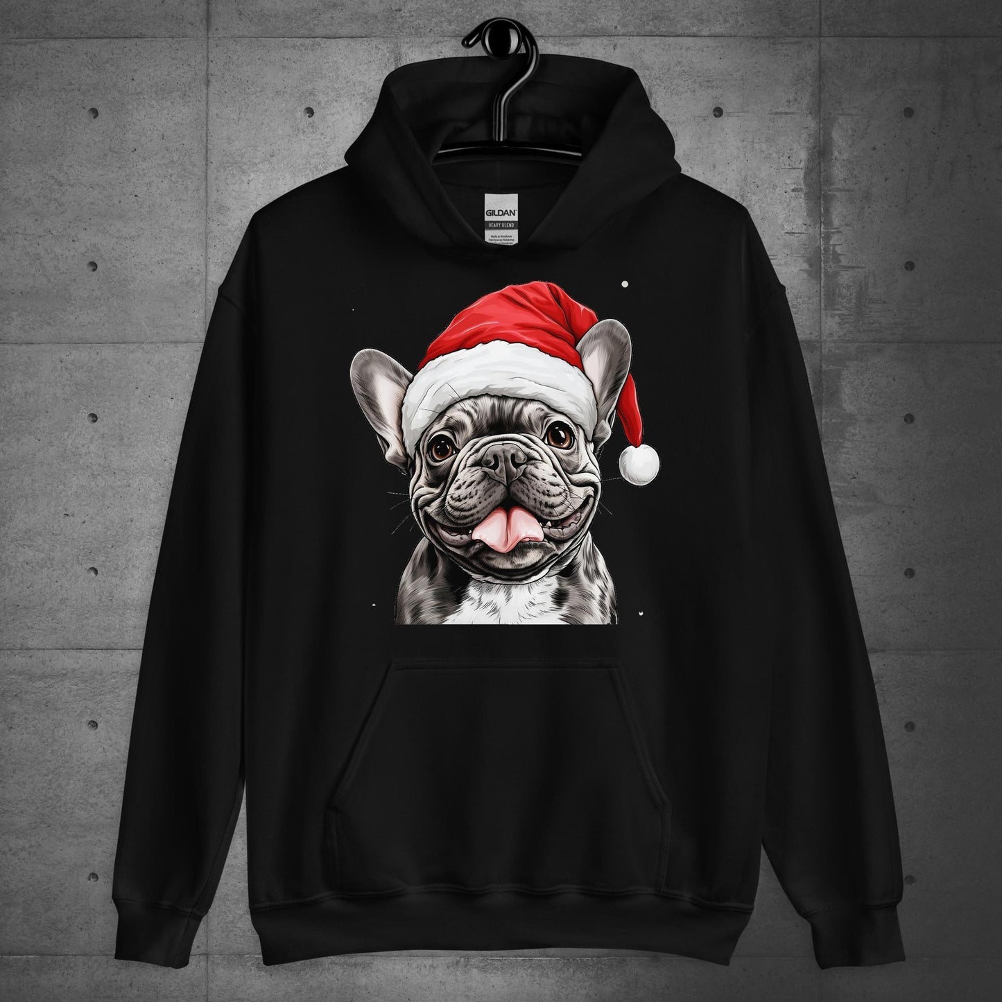 "Santa Paw" French Bulldog - Unisex Christmas Hoodie - Frenchie Emporium