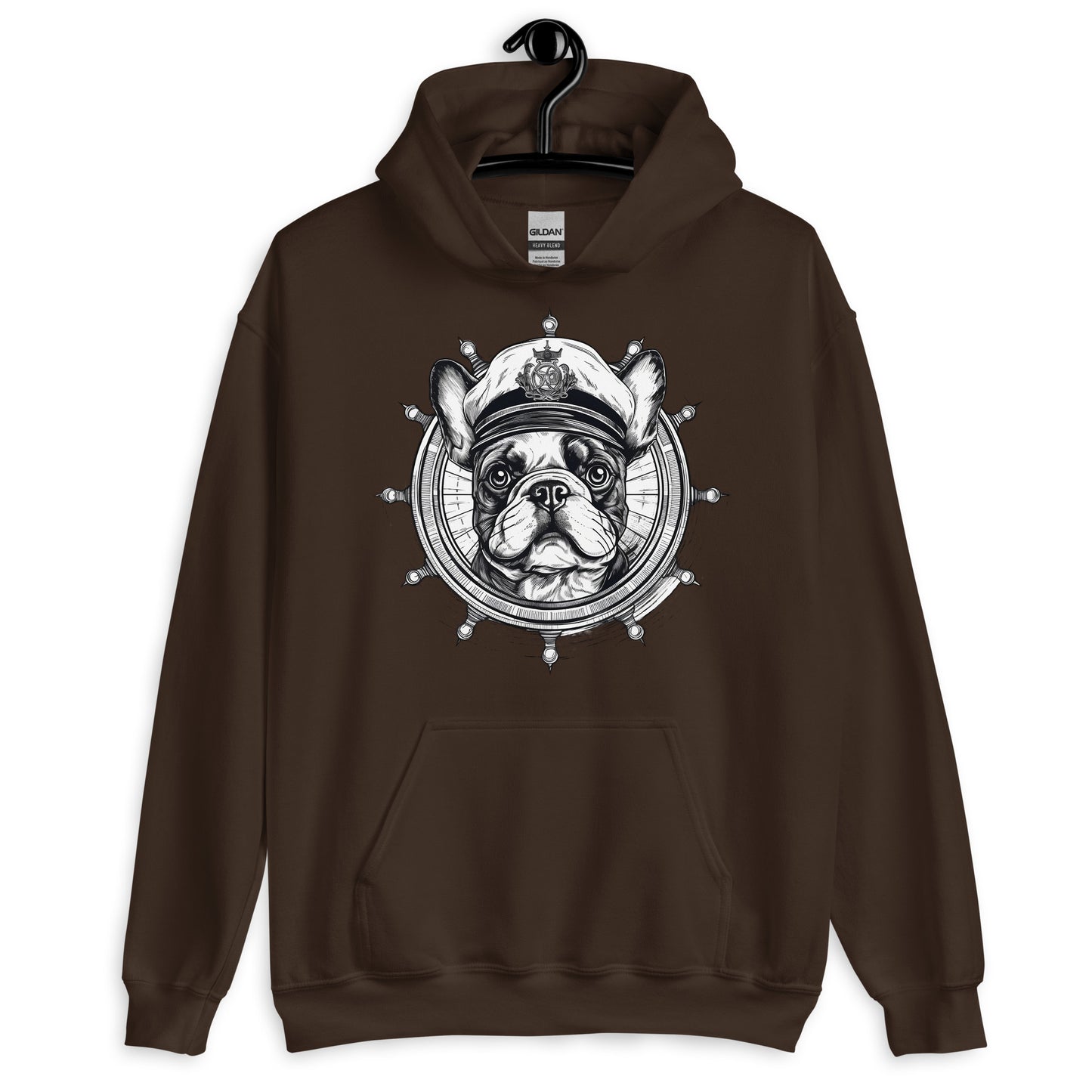 Captain French Bulldog Unisex Hoodie