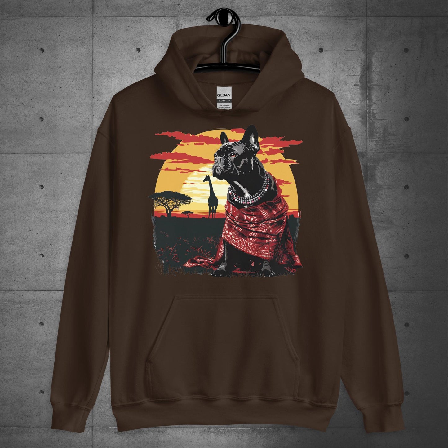 Majestic Serengeti Frenchie - Unisex Hoodie - Frenchie Emporium