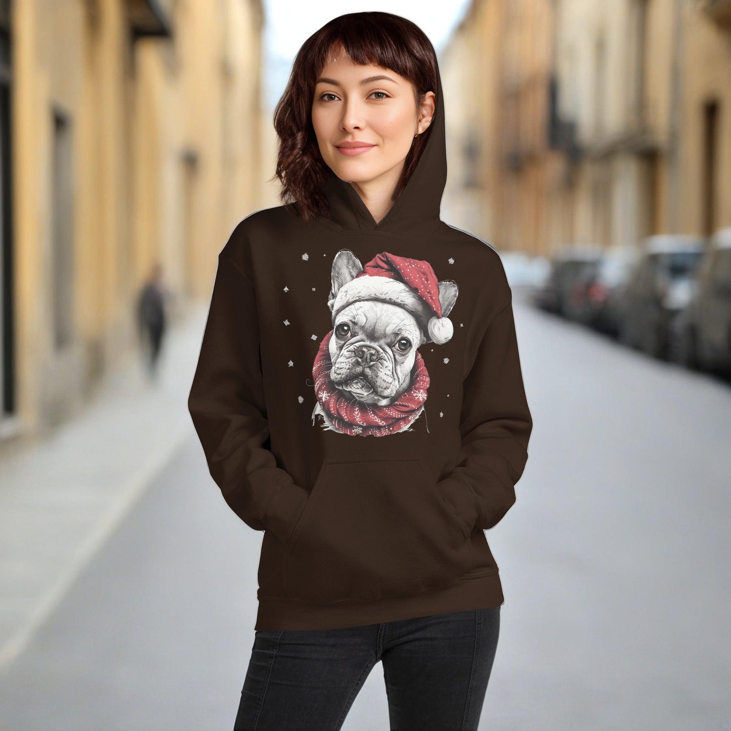 French Bulldog Joyeux Noël - Unisex Hoodie - Frenchie Emporium