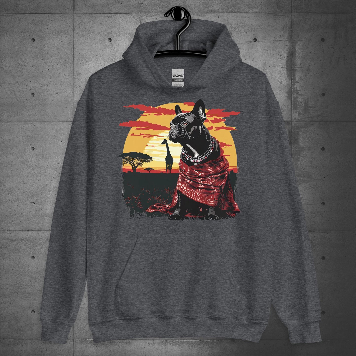 Majestic Serengeti Frenchie - Unisex Hoodie - Frenchie Emporium