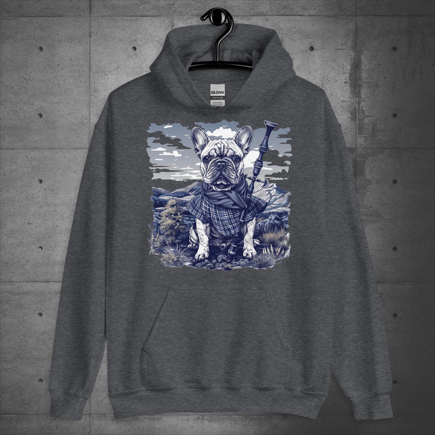 Tartan Highland Frenchie - Unisex Hoodie