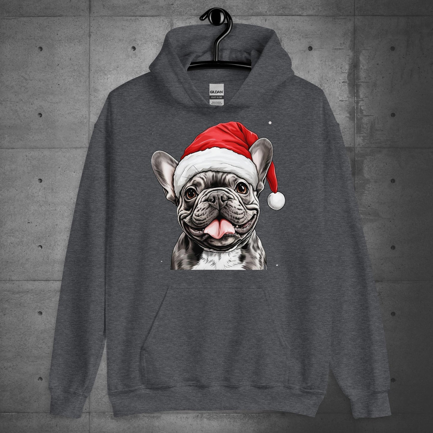 "Santa Paw" French Bulldog - Unisex Christmas Hoodie - Frenchie Emporium