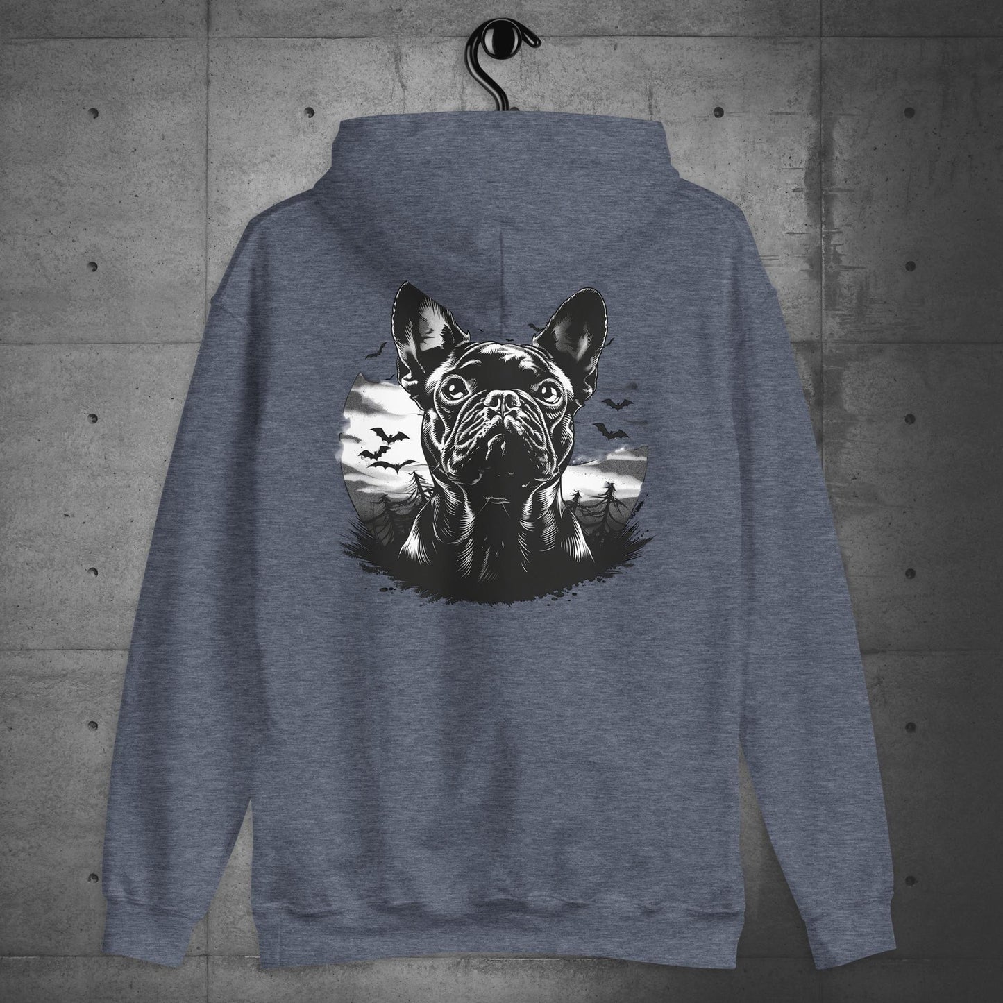 "Frenchie Vampire bloodhunt"- Unisex Hoodie - Back Print - Frenchie Emporium