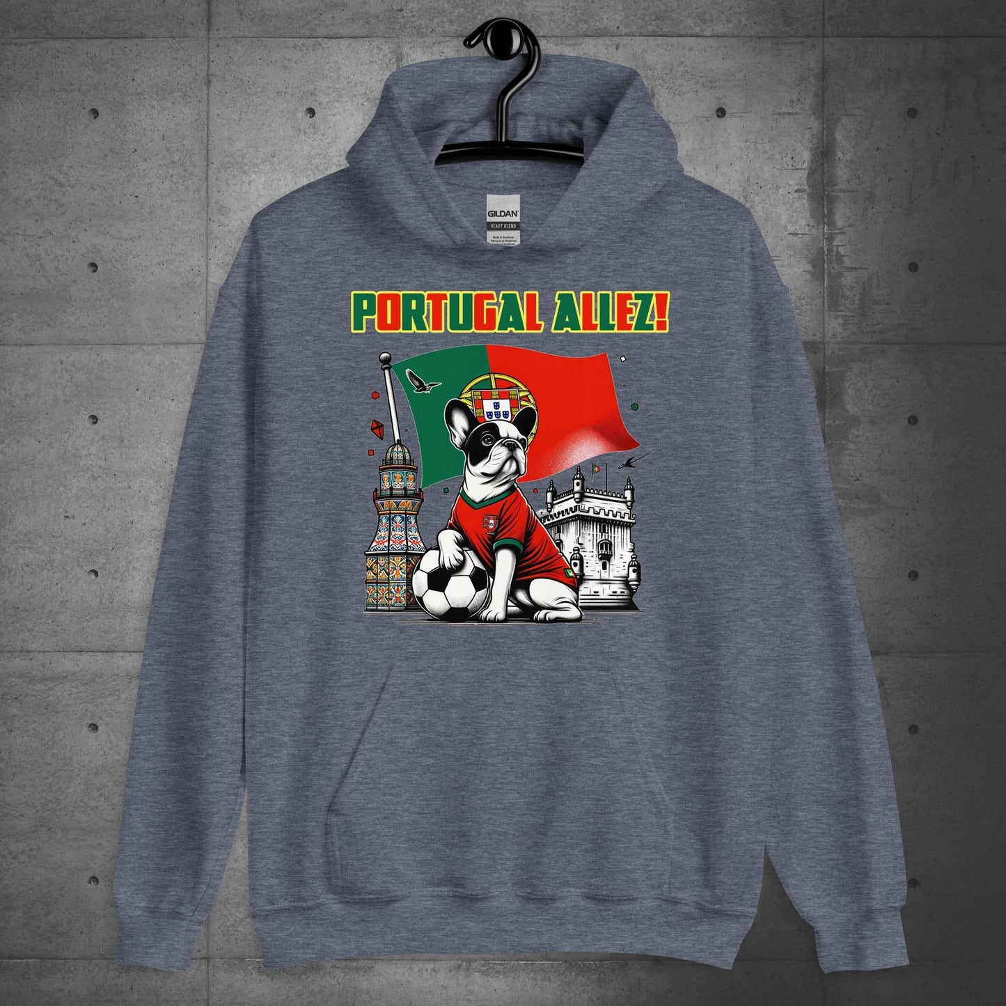 Frenchie Portugal Football Unisex Hoodie - Frenchie Emporium