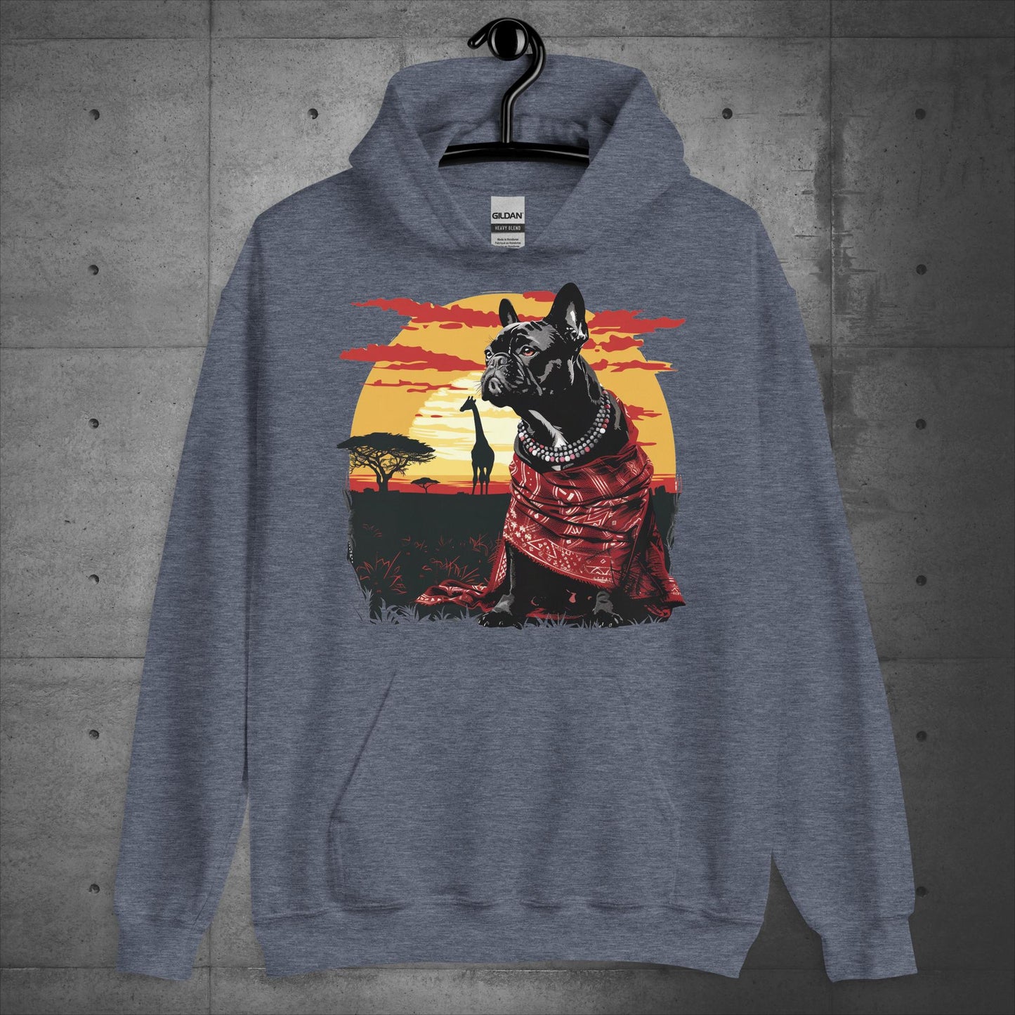 Majestic Serengeti Frenchie - Unisex Hoodie