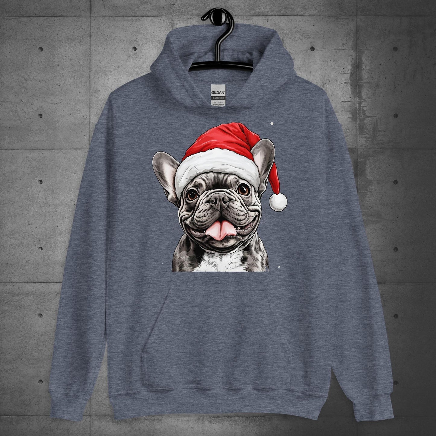 "Santa Paw" French Bulldog - Unisex Christmas Hoodie - Frenchie Emporium