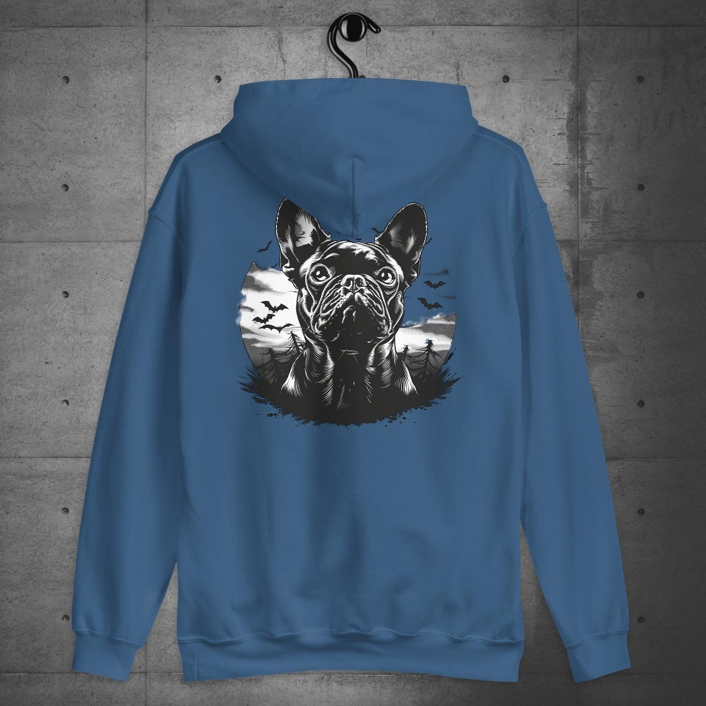 "Frenchie Vampire bloodhunt"- Unisex Hoodie - Back Print - Frenchie Emporium