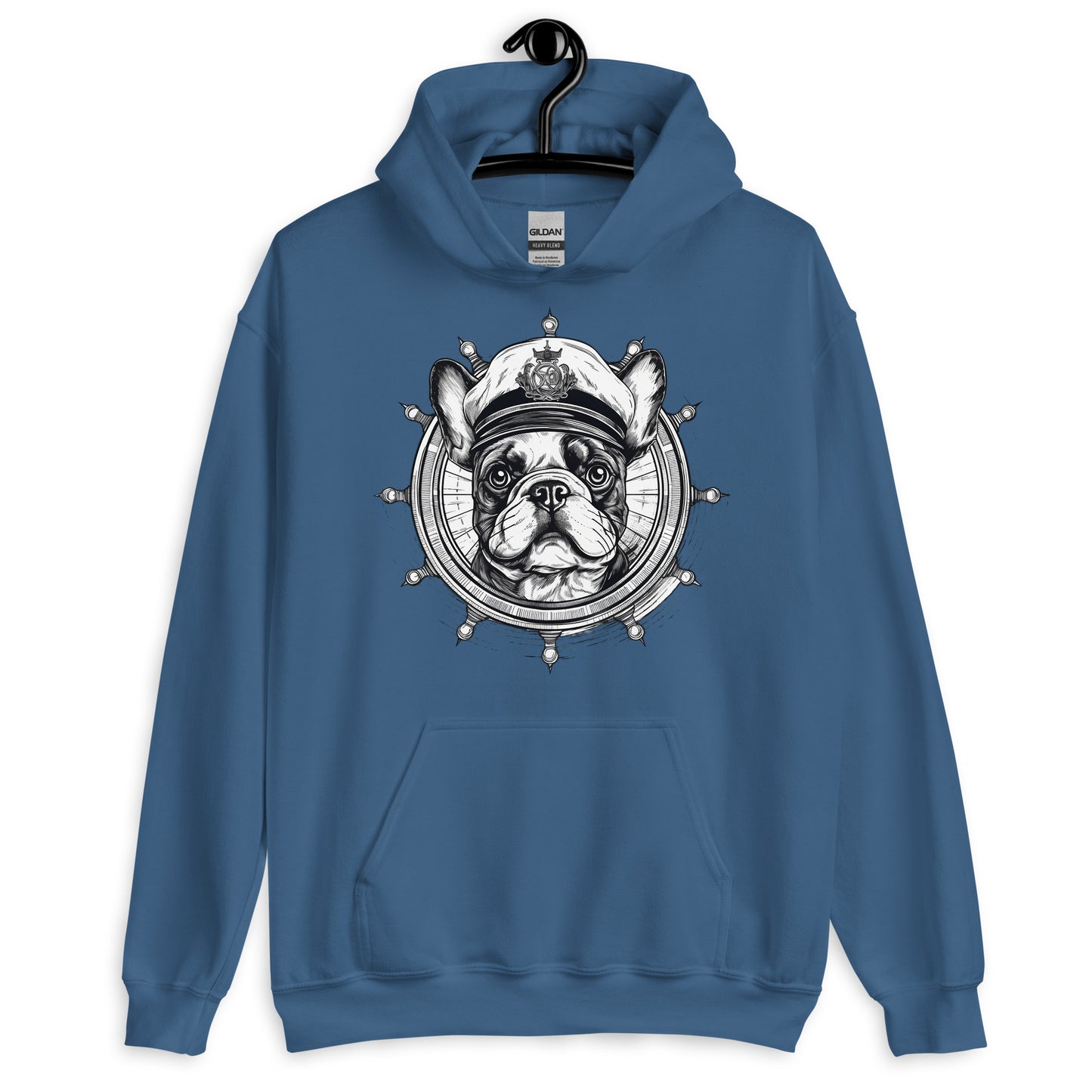 Captain French Bulldog Unisex Hoodie