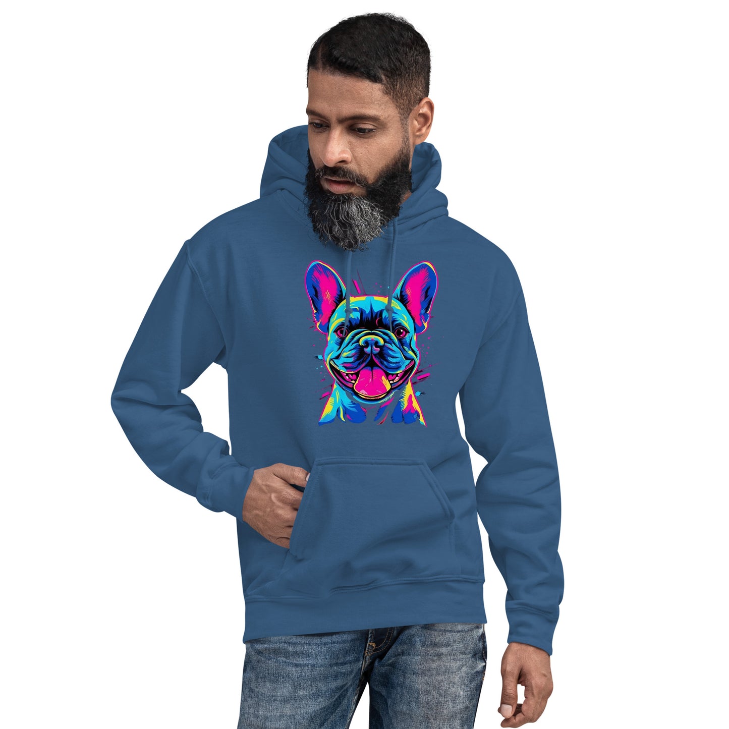 Frenchie Sassy Neon Styled - Unisex Hoodie