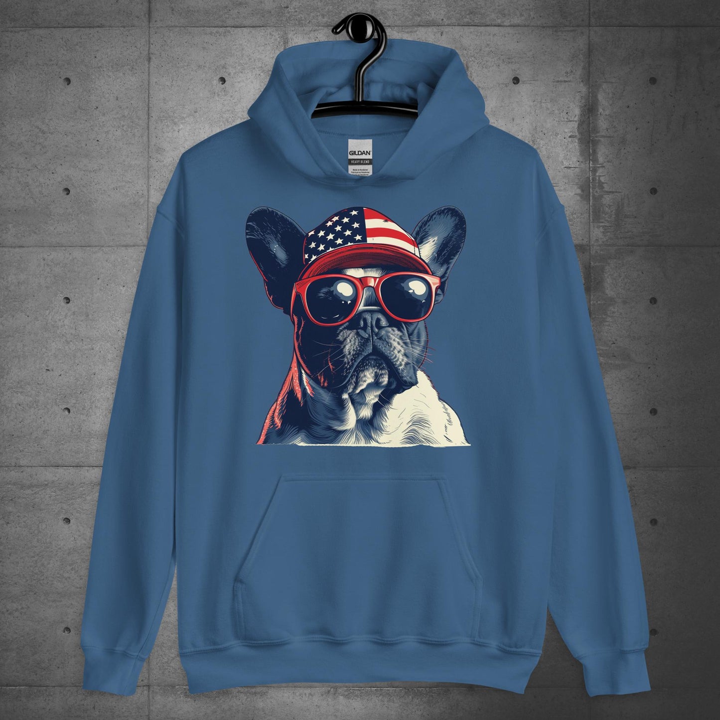 Frenchie Unisex Hoodie-Pride of America - Frenchie Emporium