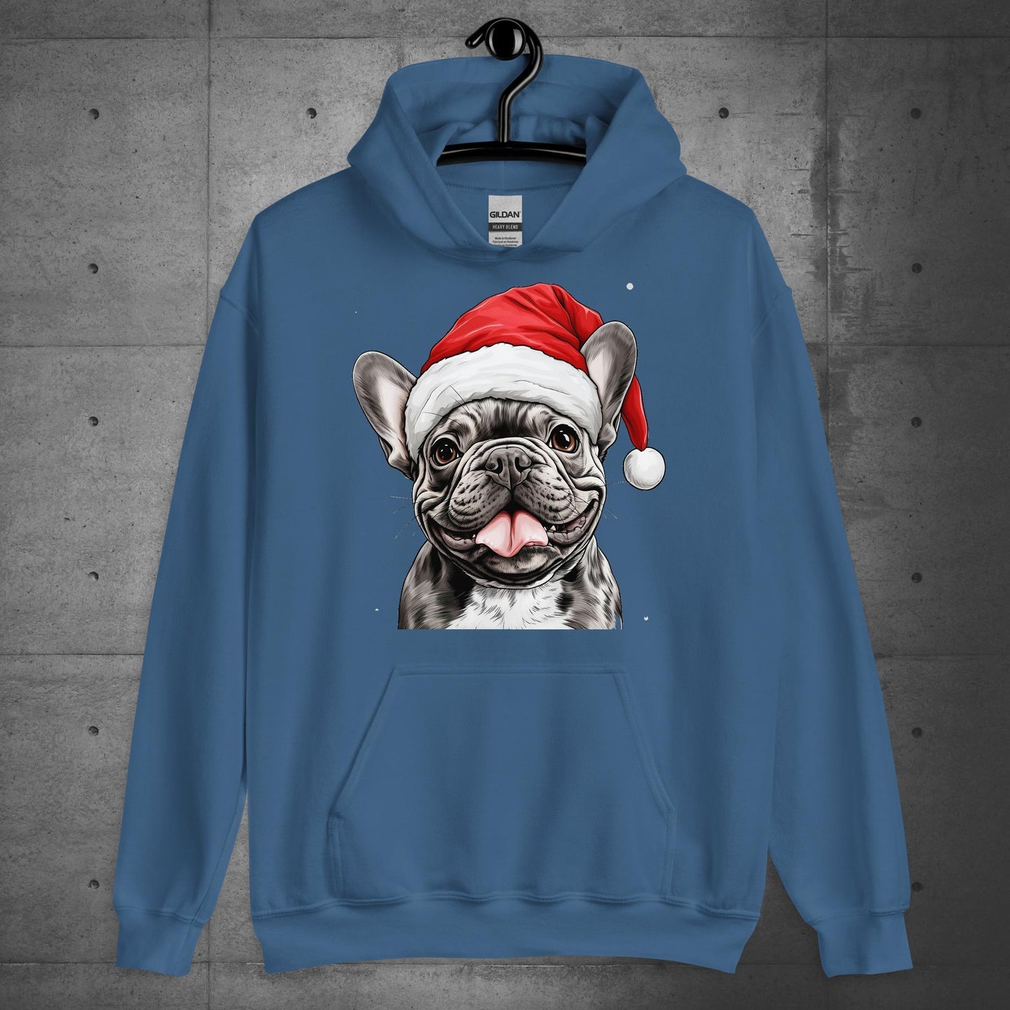 "Santa Paw" French Bulldog - Unisex Christmas Hoodie - Frenchie Emporium