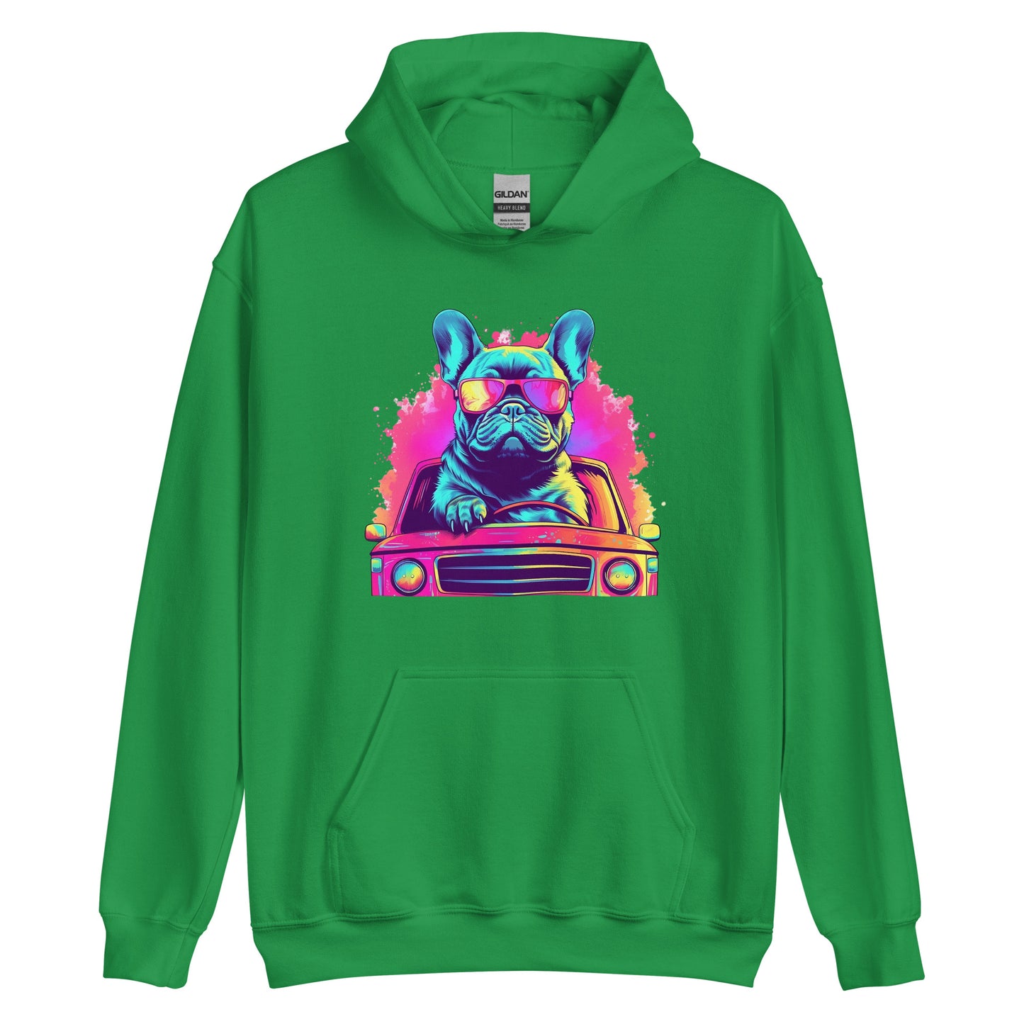 "Cruisin' Canines: French Bulldog on Wheels" - Unisex Hoodie