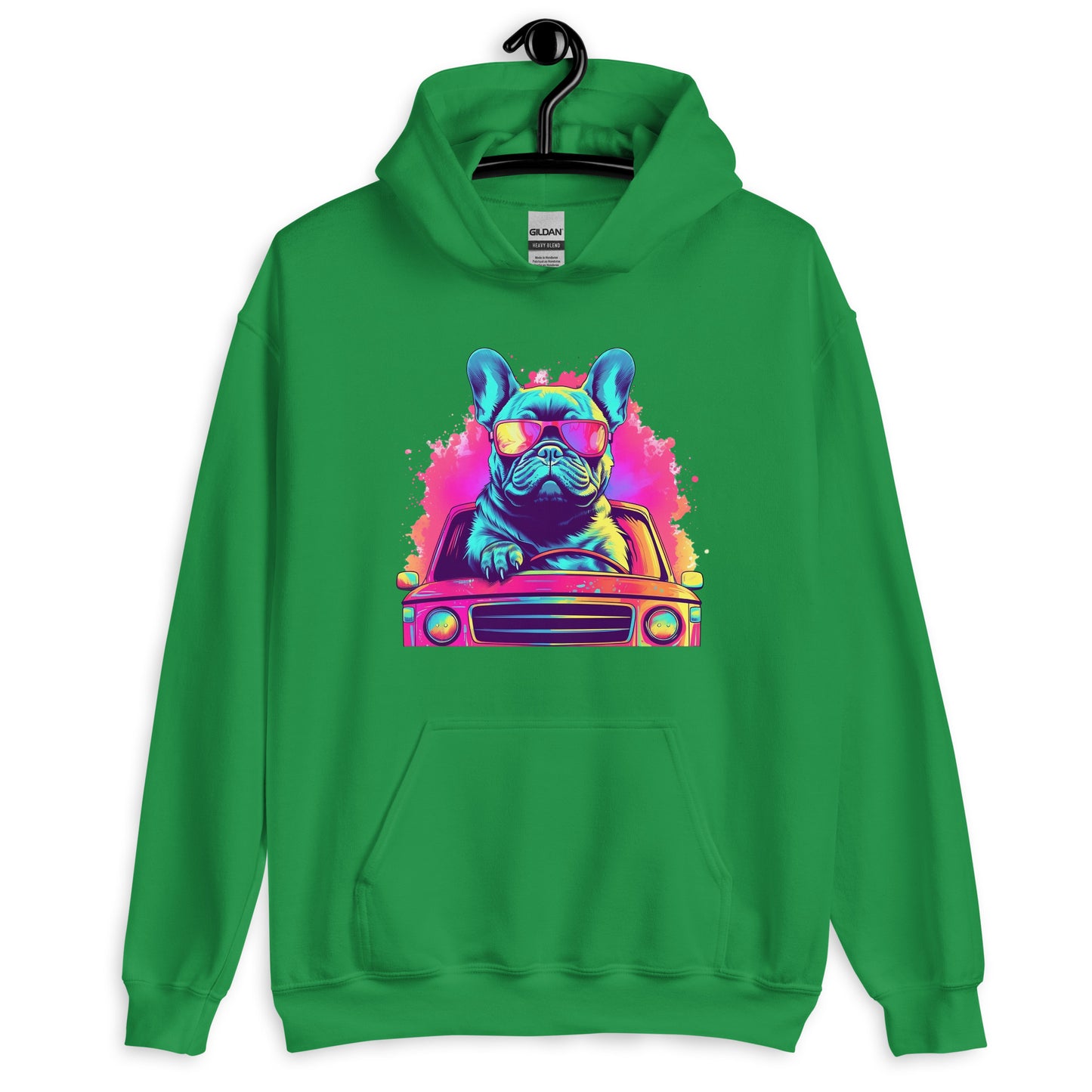 "Cruisin' Canines: French Bulldog on Wheels" - Unisex Hoodie