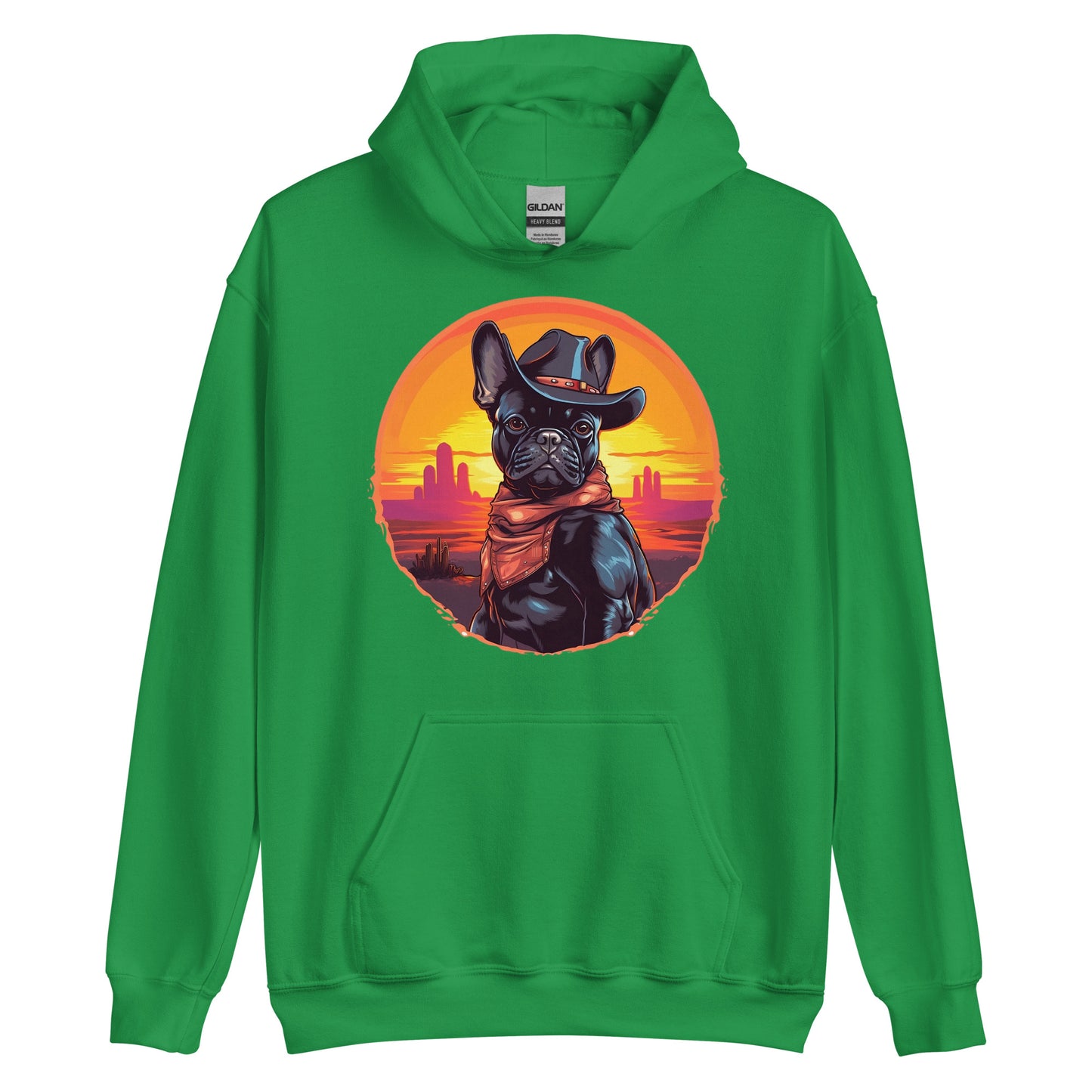 Wild West Cowboy Style Frenchie Unisex Hoodie