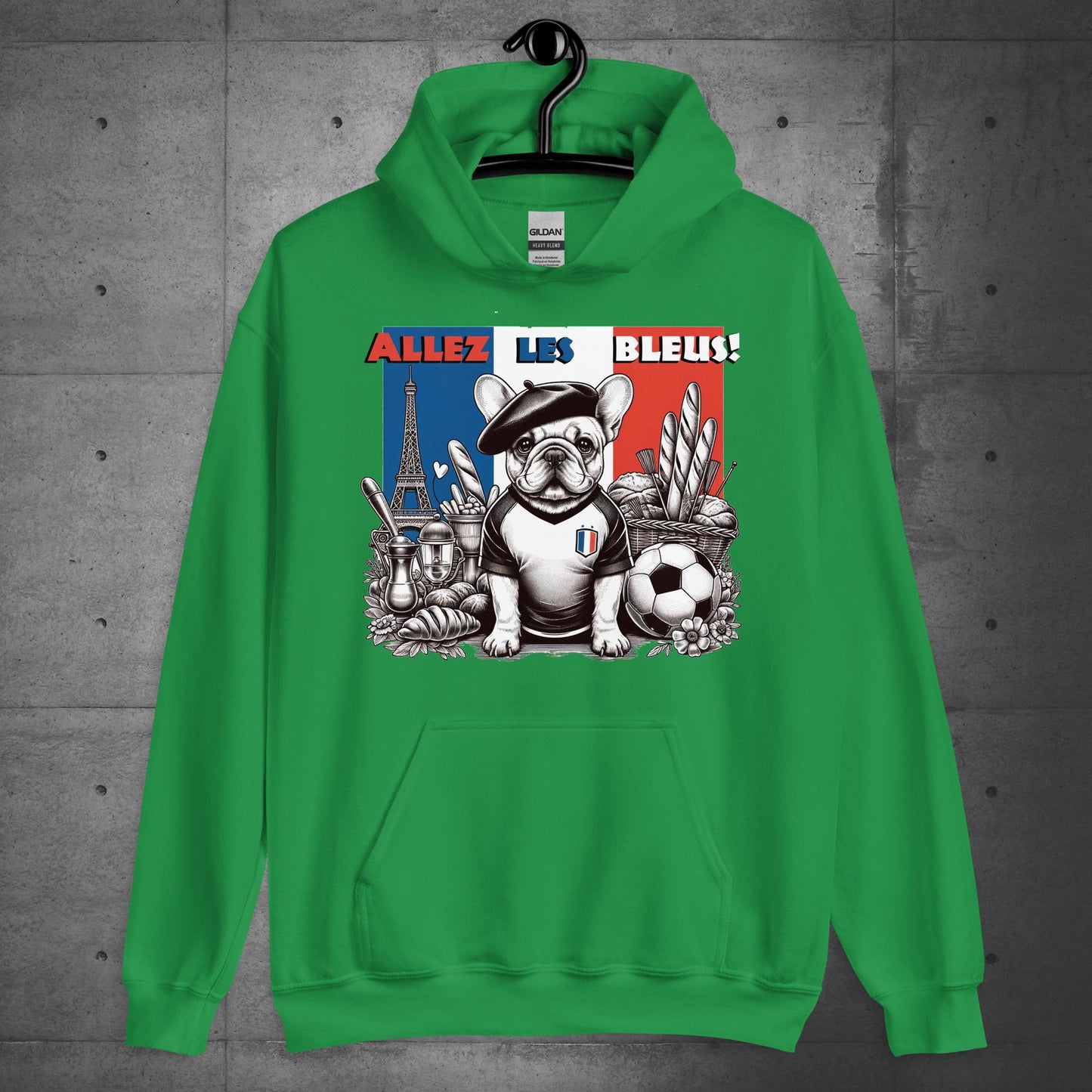 Frenchie Football France - Allez les Bleus! Unisex Hoodie