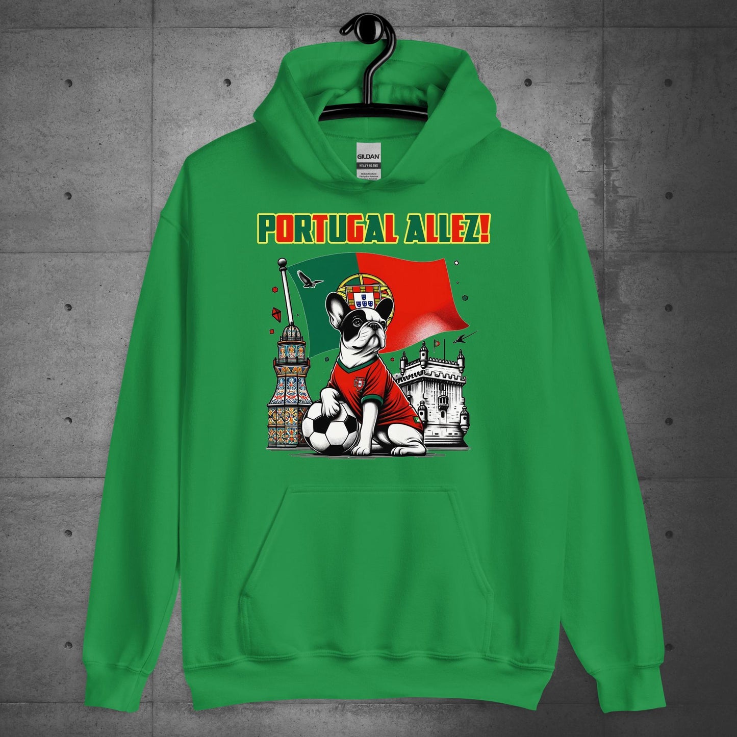 Frenchie Portugal Football Unisex Hoodie - Frenchie Emporium