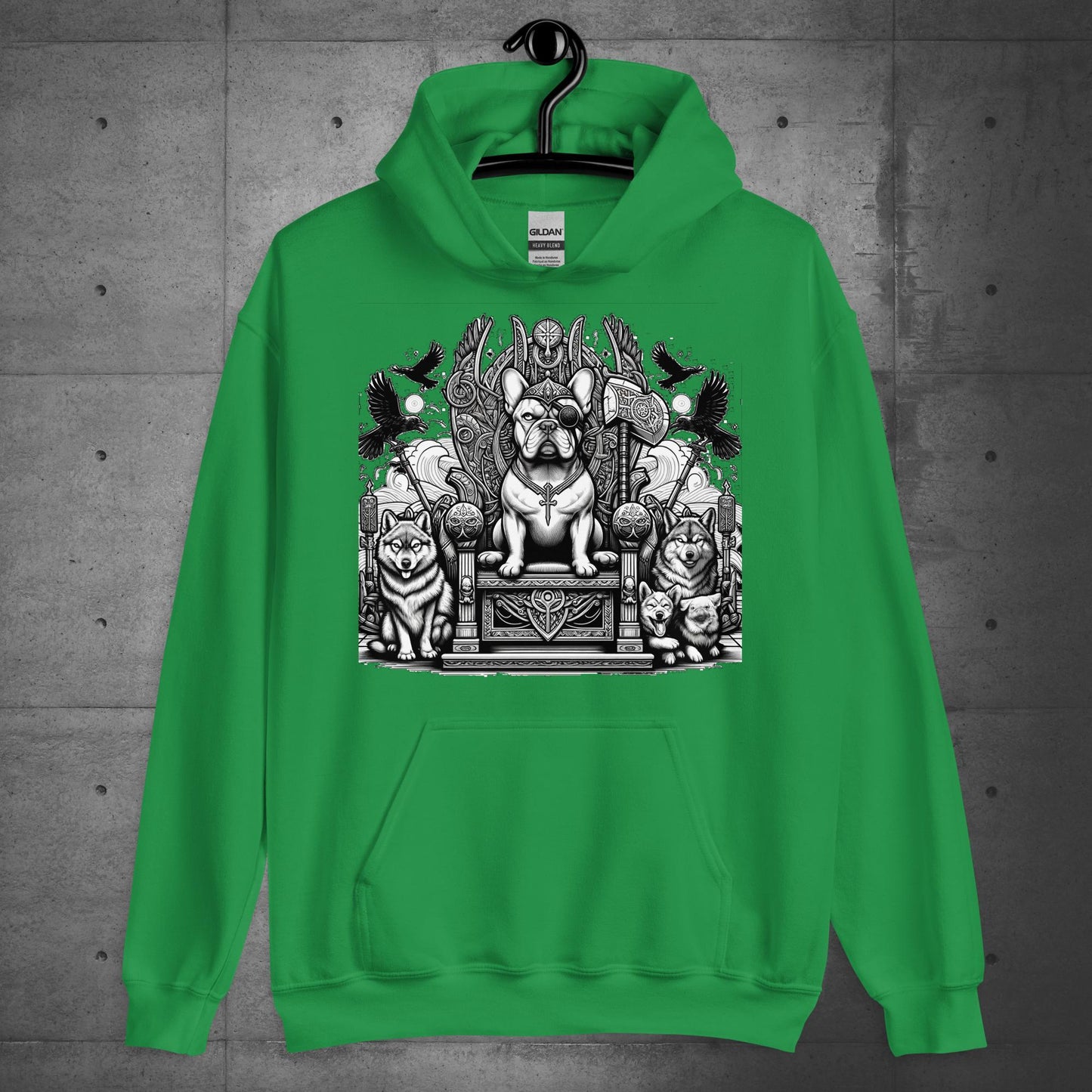 "Throne of Power" Frenchie Unisex Hoodie - Frenchie Emporium