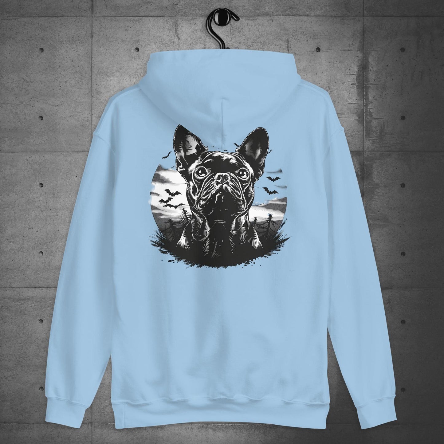 "Frenchie Vampire bloodhunt"- Unisex Hoodie - Back Print - Frenchie Emporium