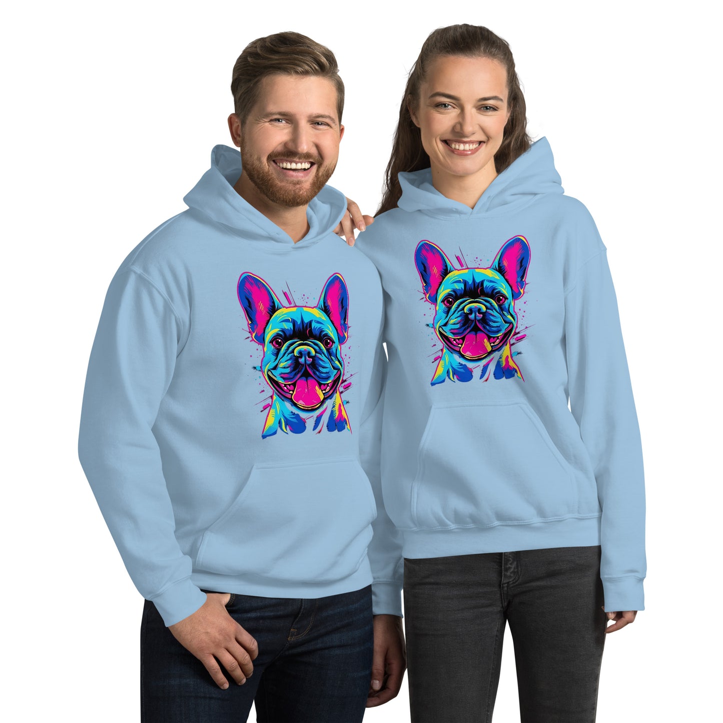 Frenchie Sassy Neon Styled - Unisex Hoodie