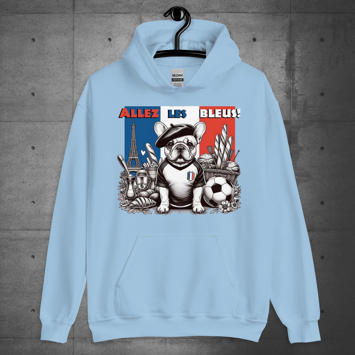 Frenchie Football France - Allez les Bleus! Unisex Hoodie