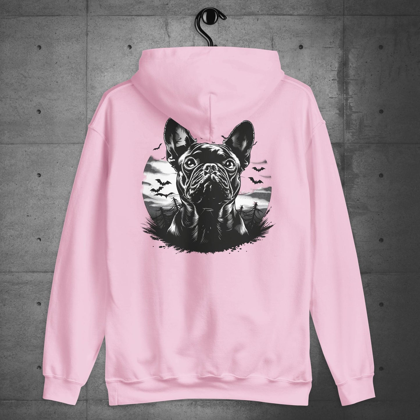 "Frenchie Vampire bloodhunt"- Unisex Hoodie - Back Print - Frenchie Emporium