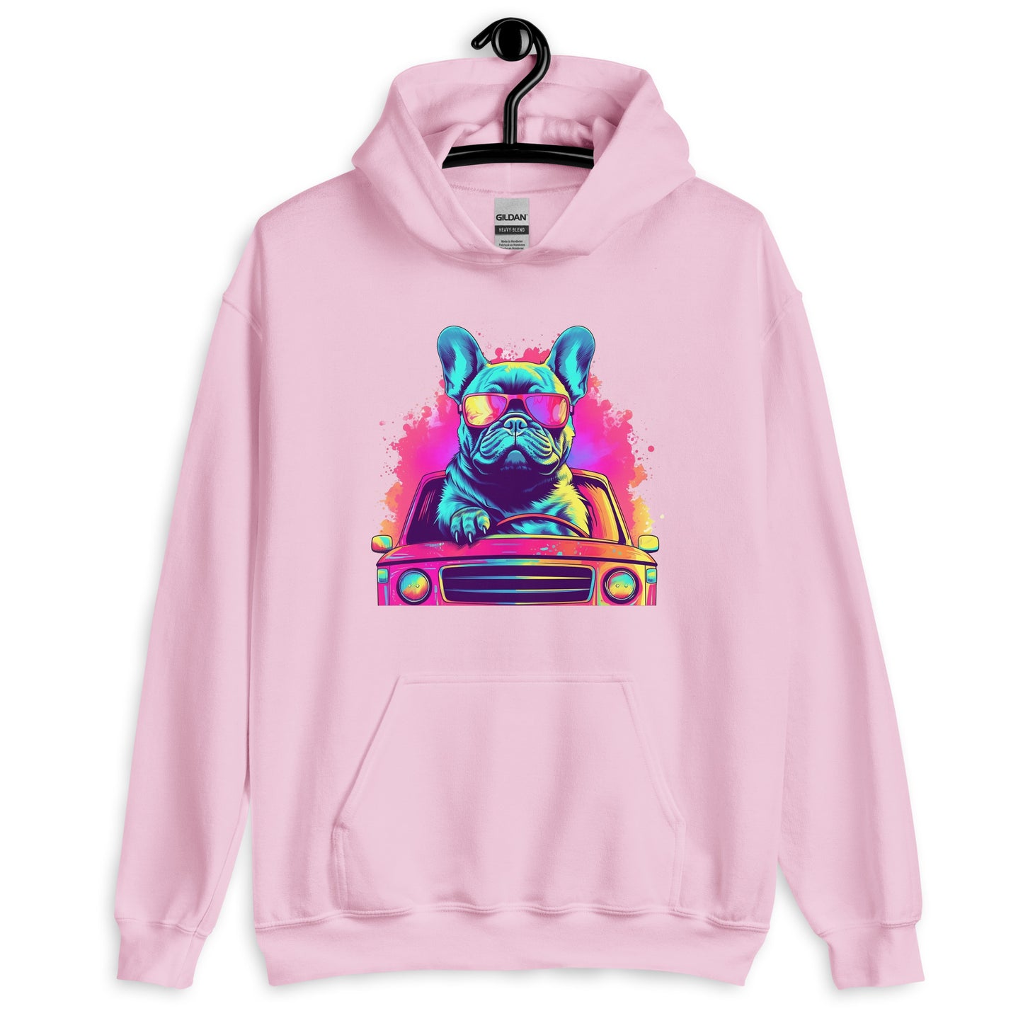 "Cruisin' Canines: French Bulldog on Wheels" - Unisex Hoodie