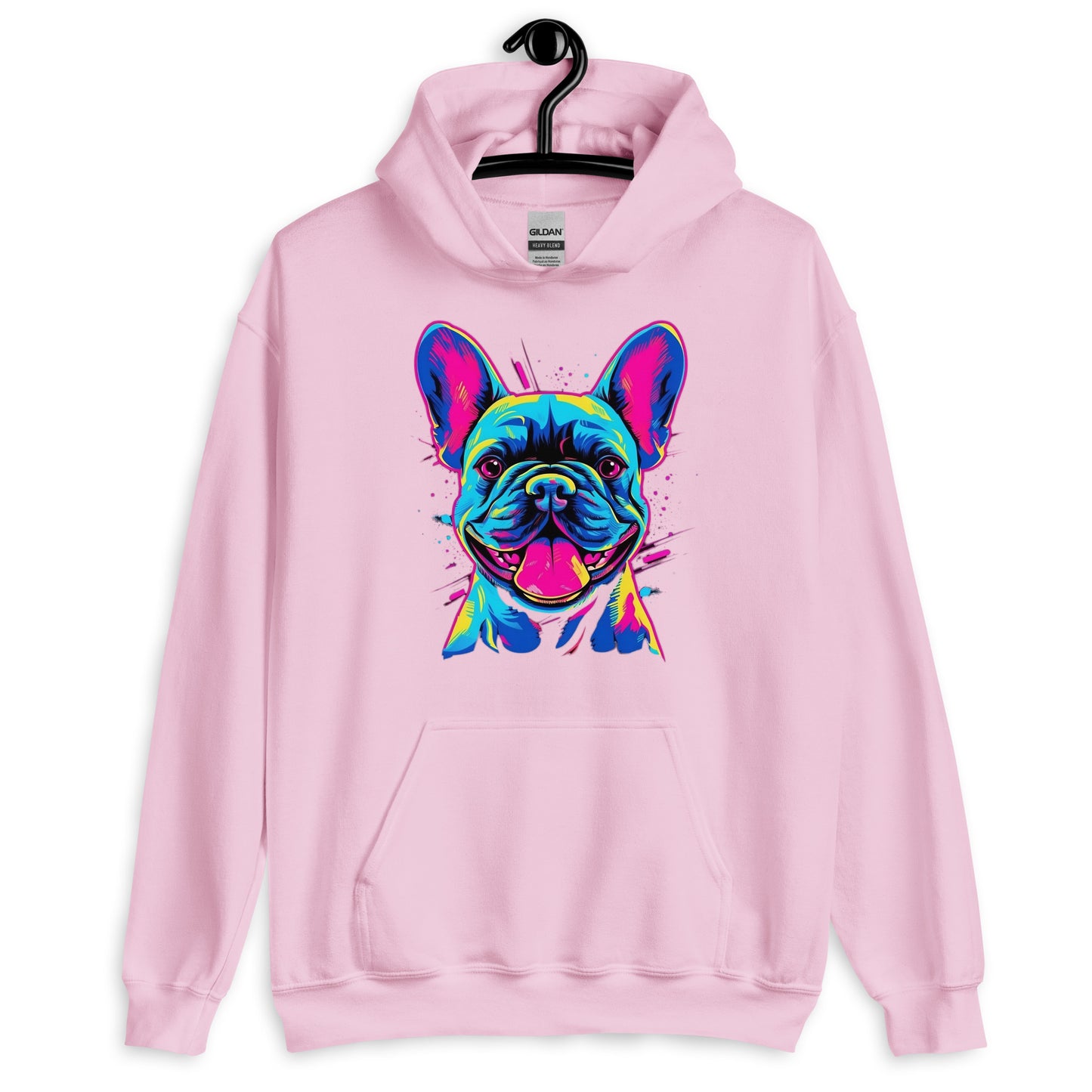 Frenchie Sassy Neon Styled - Unisex Hoodie - Frenchie Emporium