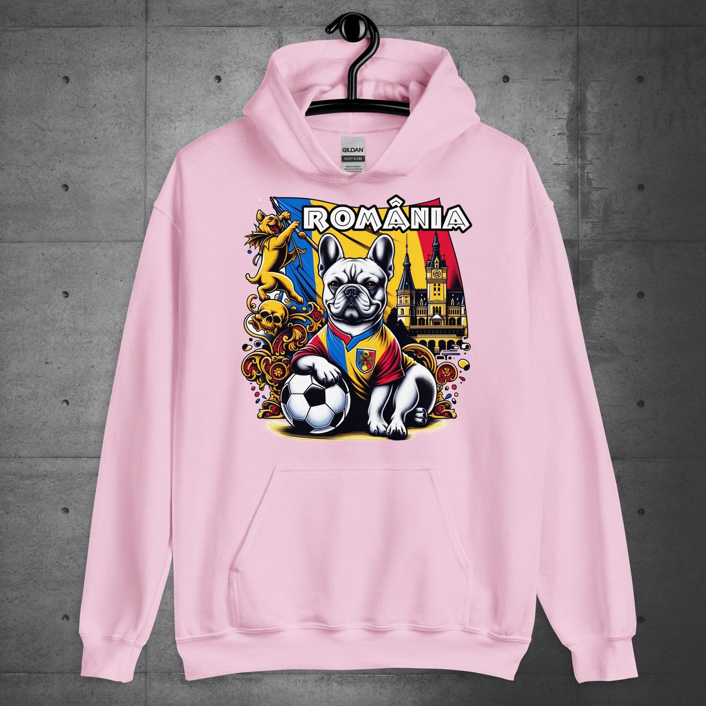 Frenchie Romanian Football Unisex Hoodie