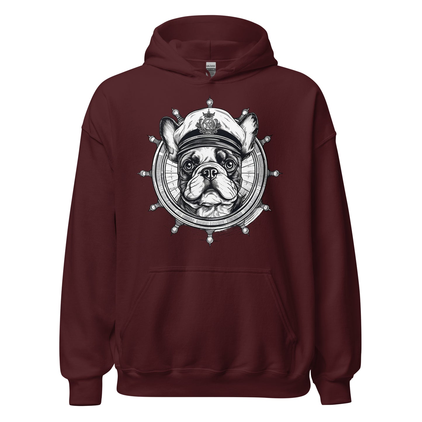 Captain French Bulldog Unisex Hoodie