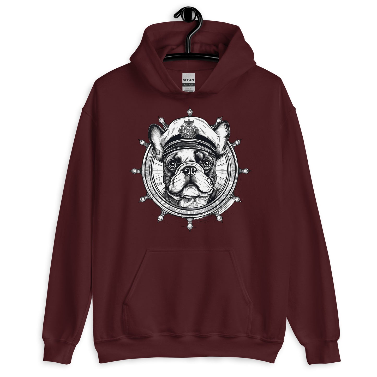 Captain French Bulldog Unisex Hoodie