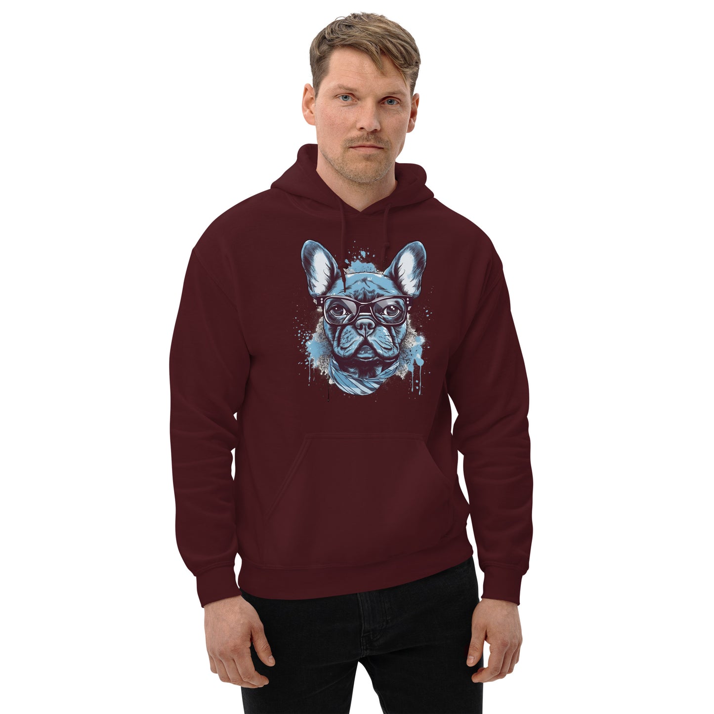 Hipster Frenchie - Unisex Hoodie