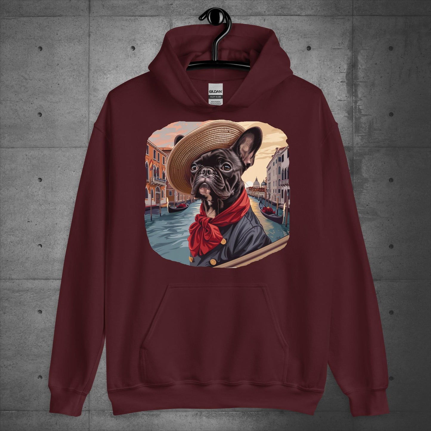 Frenchie as Venice Gondolier - Unisex Hoodie