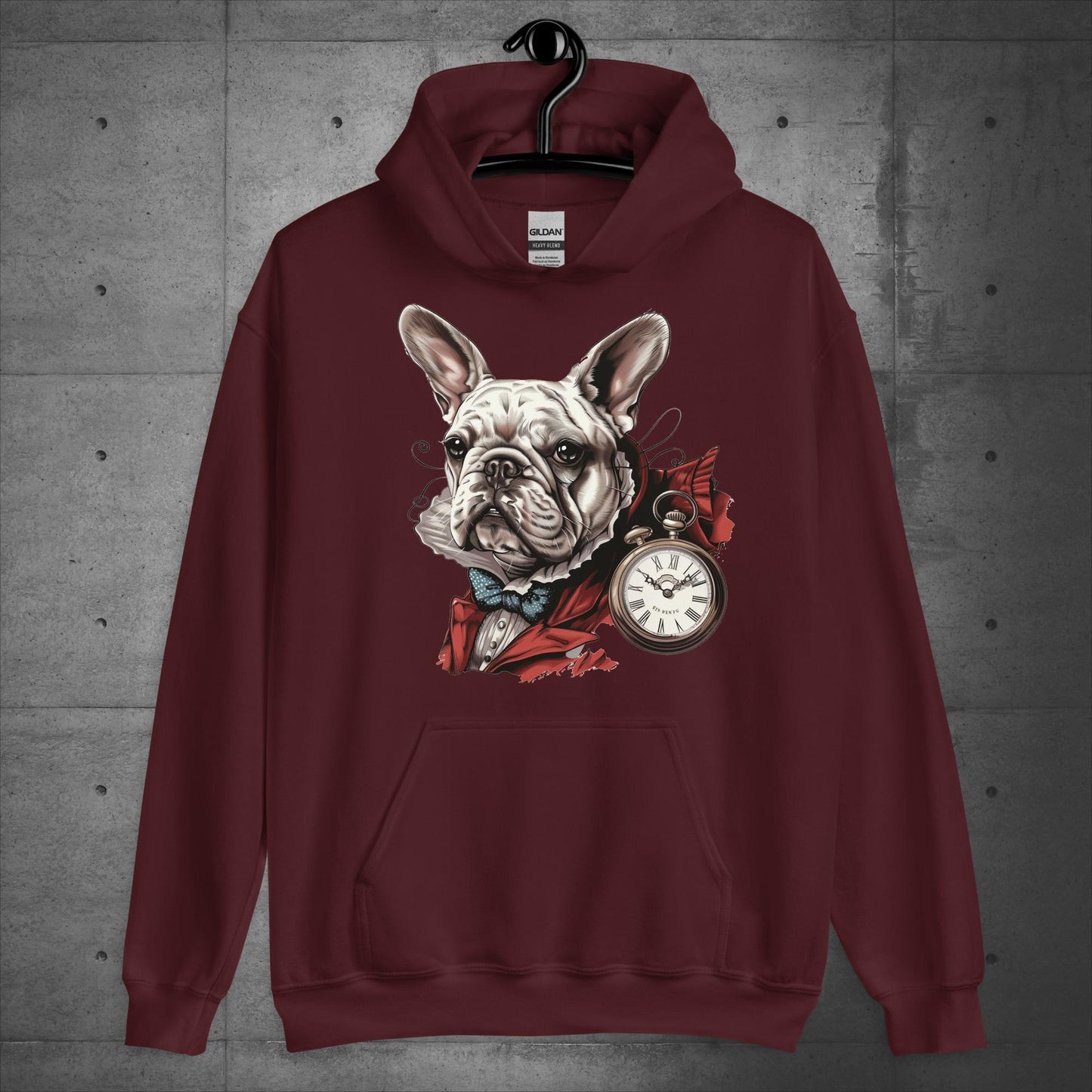 White Rabbit Frenchie - Alice in Wonderland - Unisex Hoodie