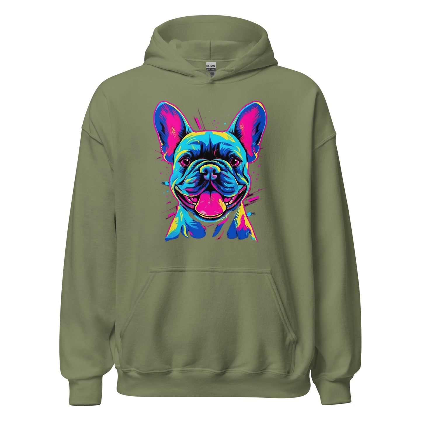 Frenchie Sassy Neon Styled - Unisex Hoodie - Frenchie Emporium