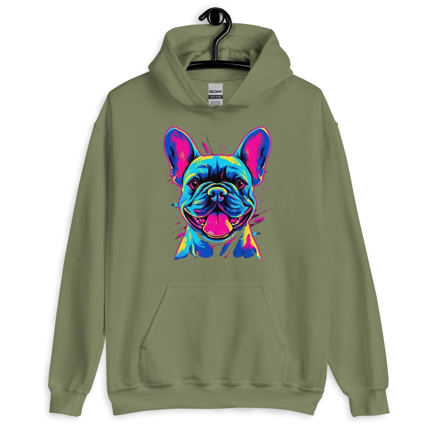 Frenchie Sassy Neon Styled - Unisex Hoodie - Frenchie Emporium