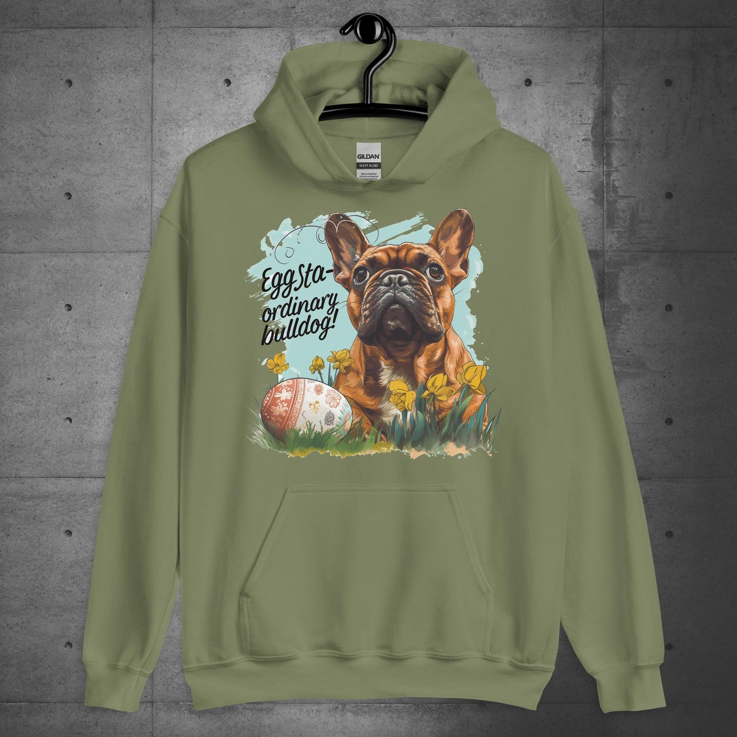 "Eggstra-ordinary Bulldog" - Unisex Hoodie - Frenchie Emporium