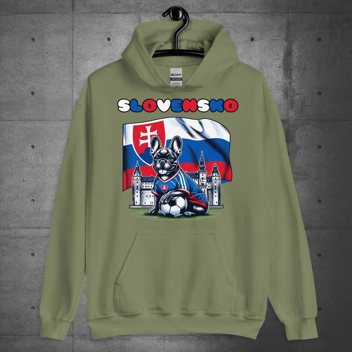 Frenchie Slovakian Football Unisex Hoodie