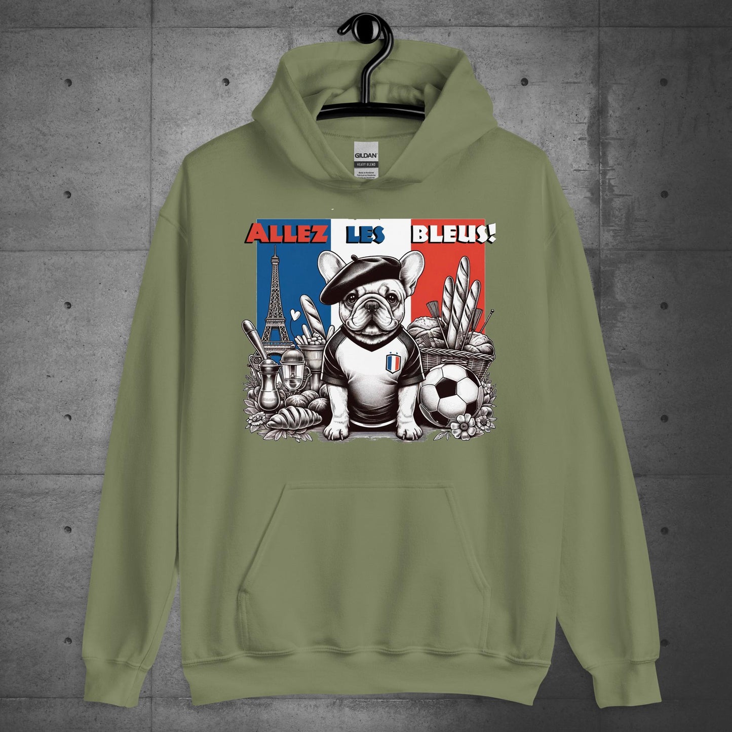 Frenchie Football France - Allez les Bleus! Unisex Hoodie