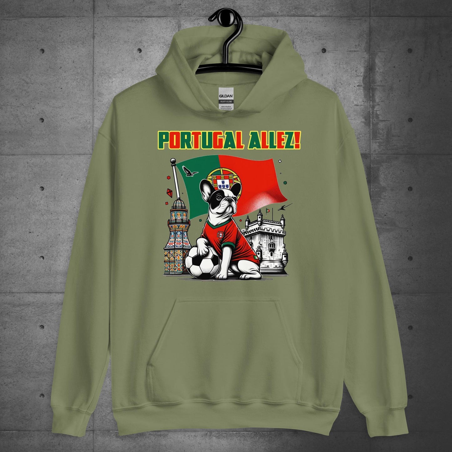 Frenchie Portugal Football Unisex Hoodie - Frenchie Emporium