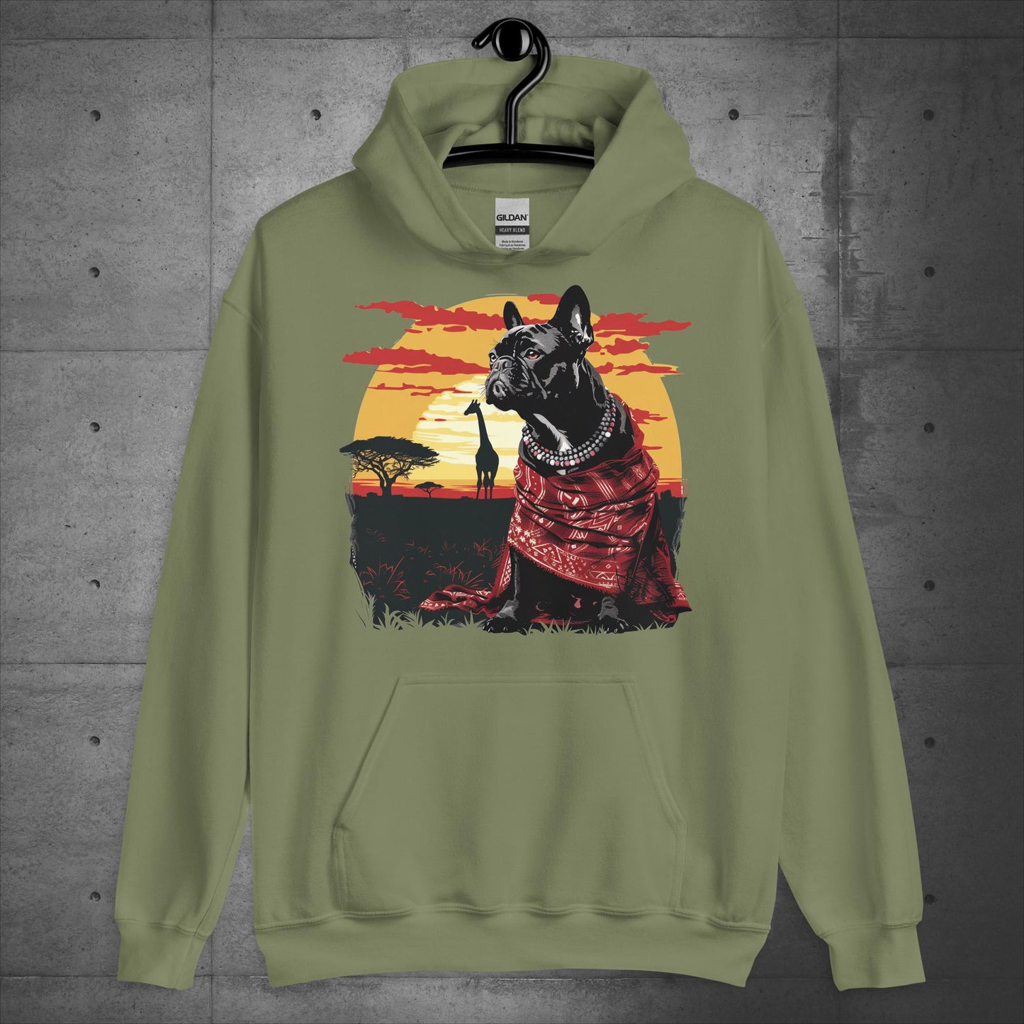 Majestic Serengeti Frenchie - Unisex Hoodie