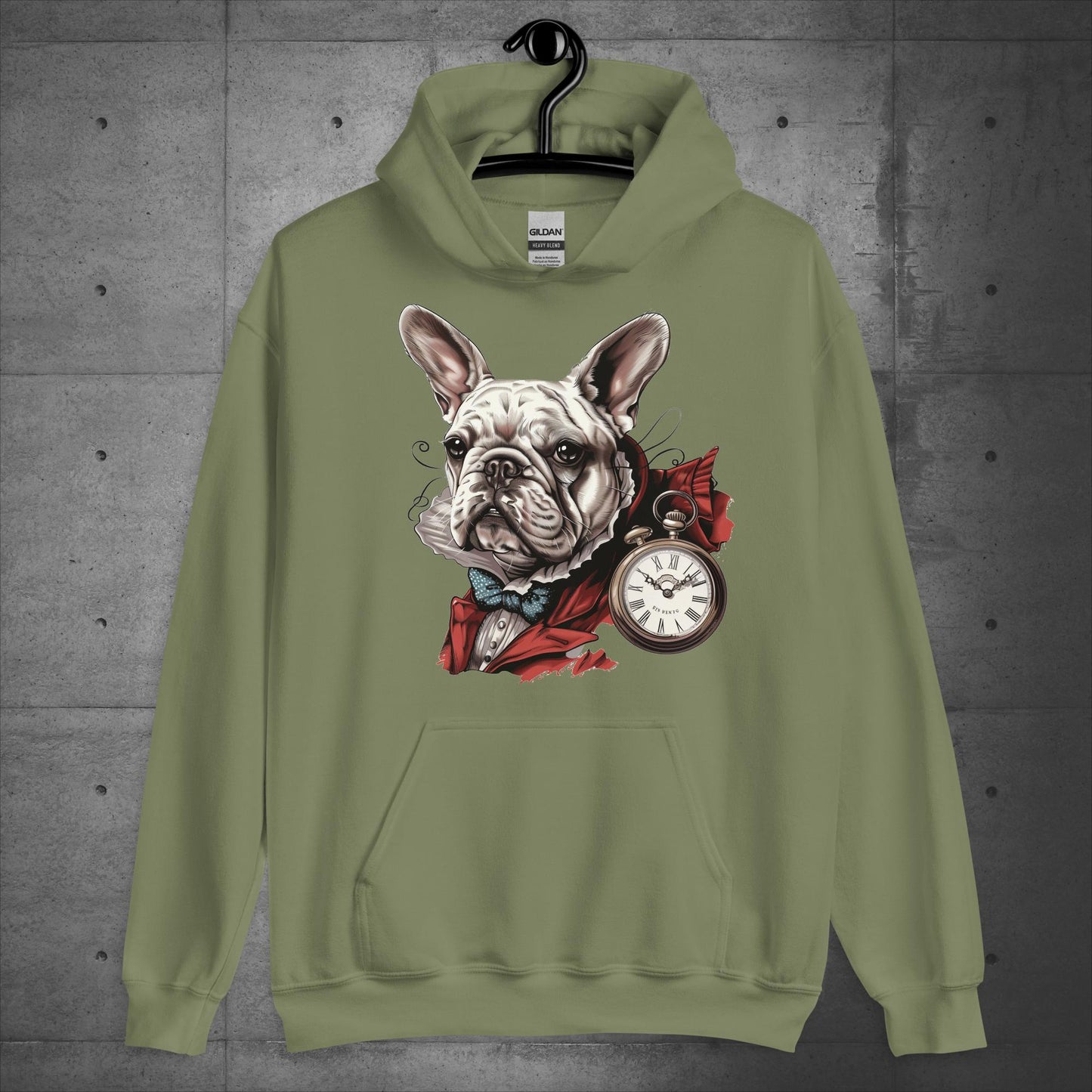 White Rabbit Frenchie - Alice in Wonderland - Unisex Hoodie