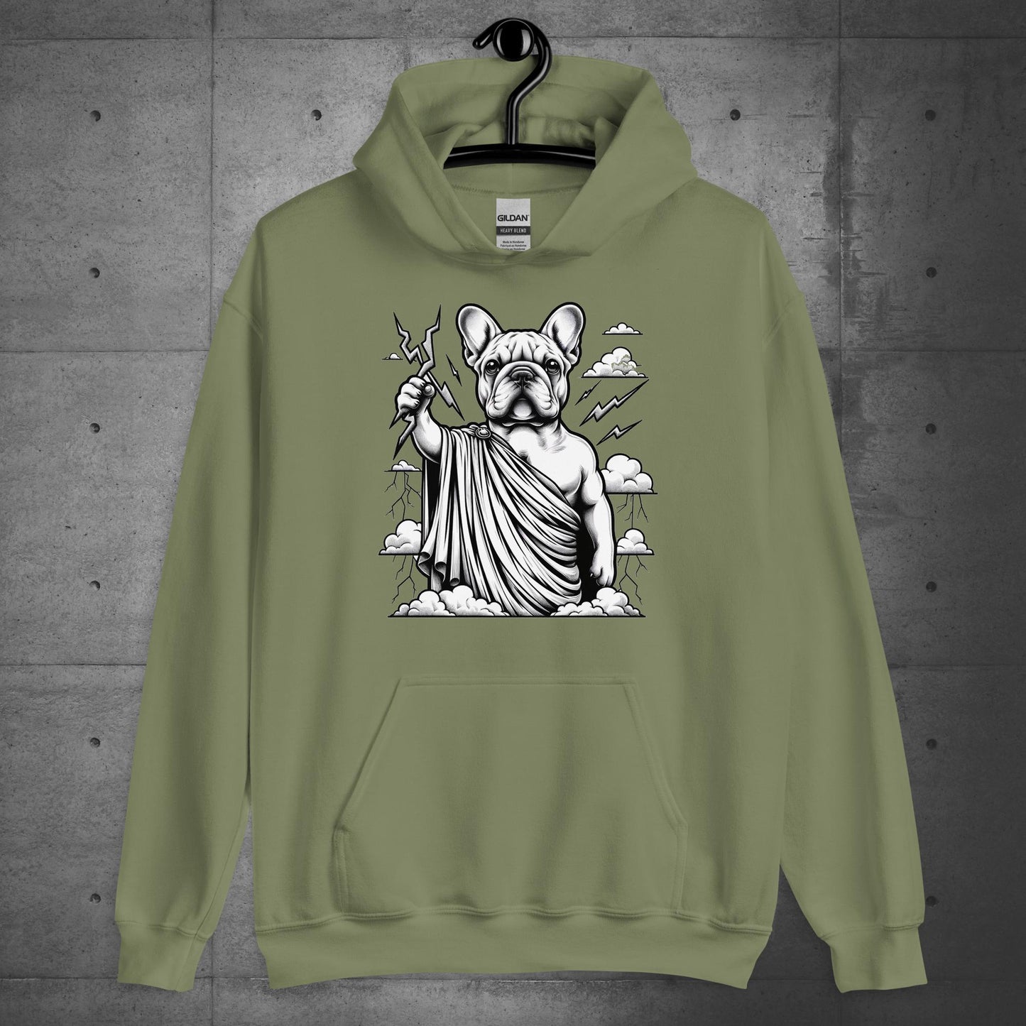 "Lightning Lord" Zeus Frenchie - Hoodie - Frenchie Emporium