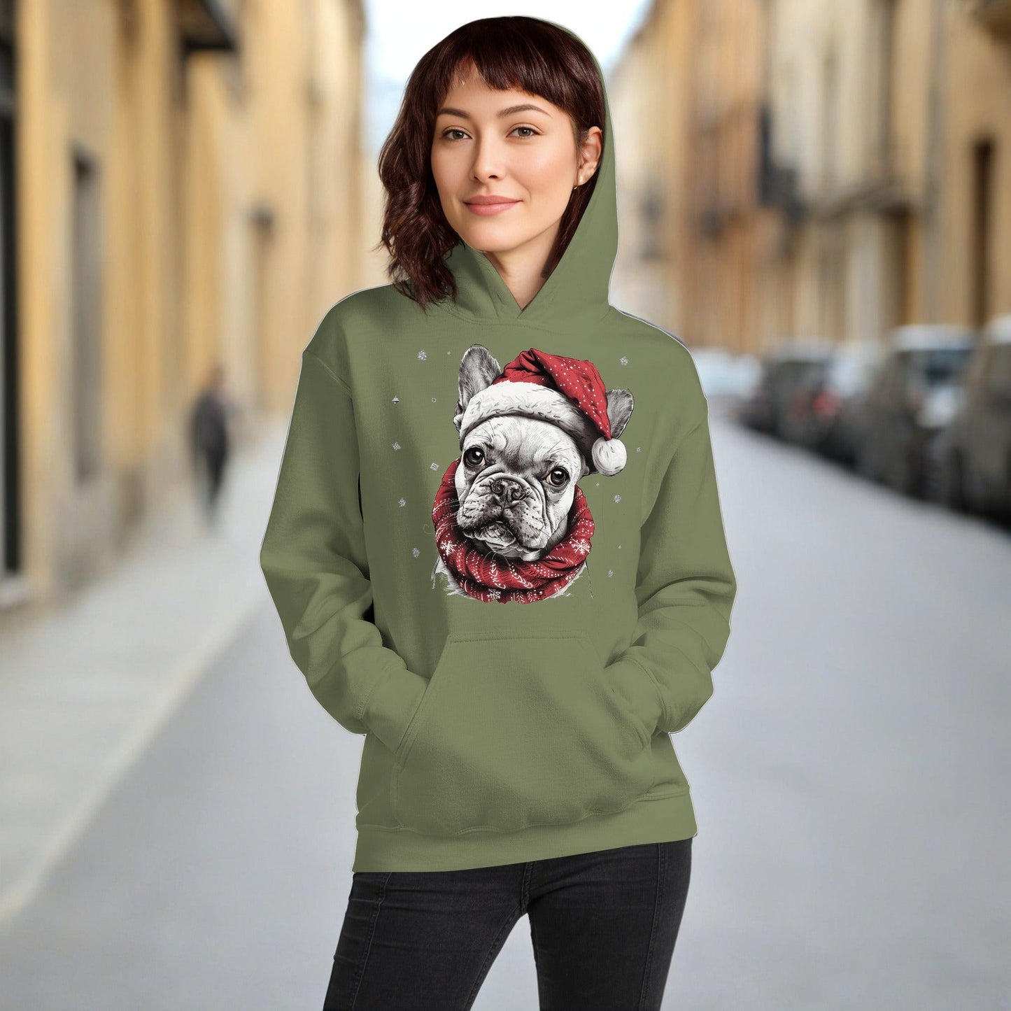 French Bulldog Joyeux Noël - Unisex Hoodie - Frenchie Emporium